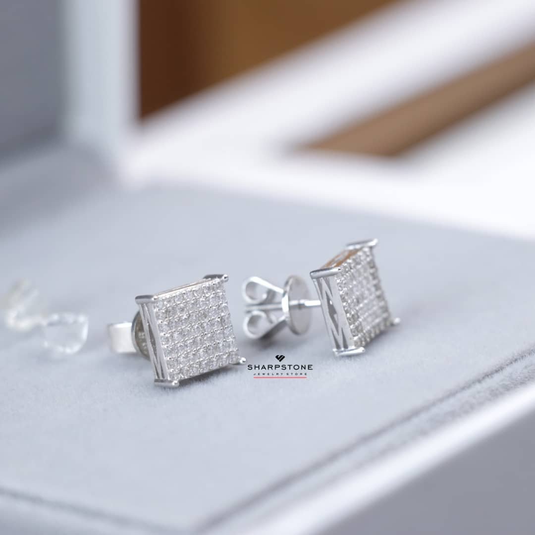 0.08ct Lucas Moissanite Earrings in 925 Sterling Silver