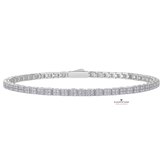 Geneva Moissanite Bracelet in 925 Sterling Silver