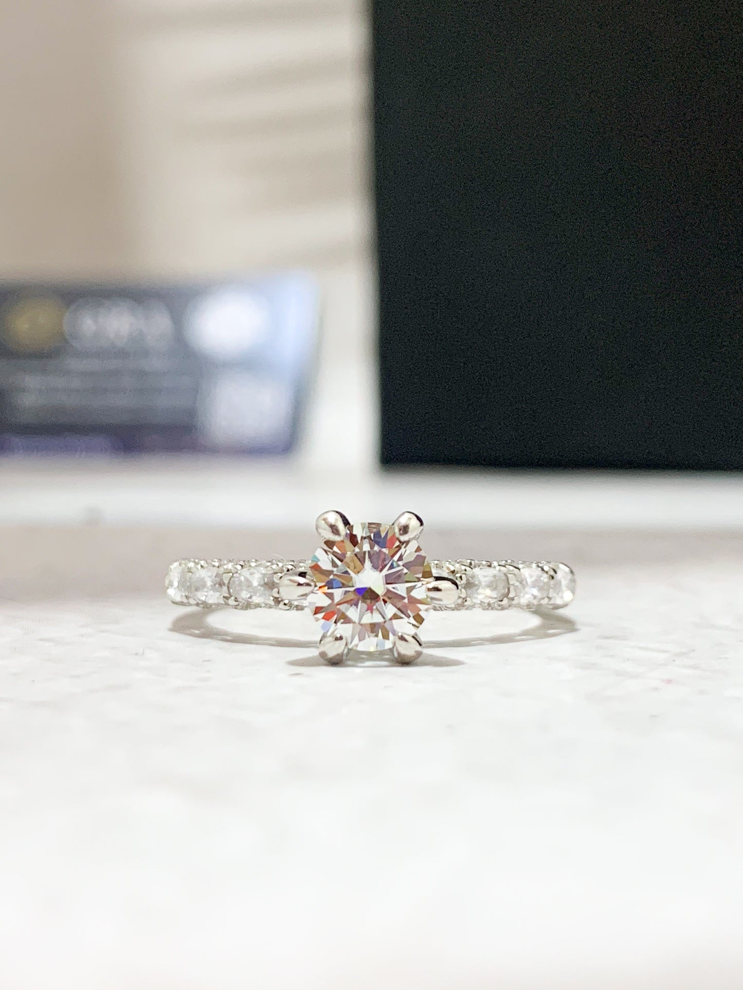 Hailey Moissanite Engagement Ring