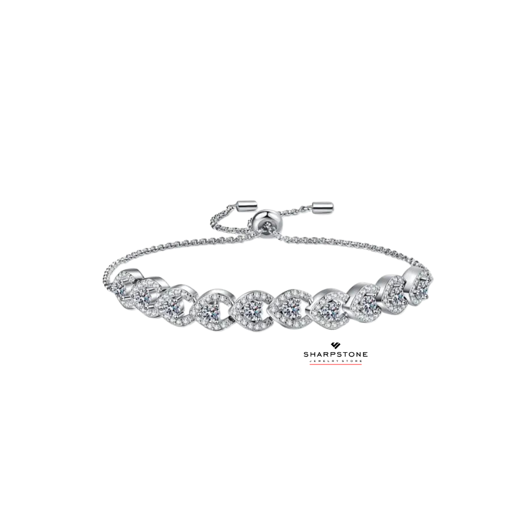 Emilia Moissanite Bracelet in 925 Sterling Silver