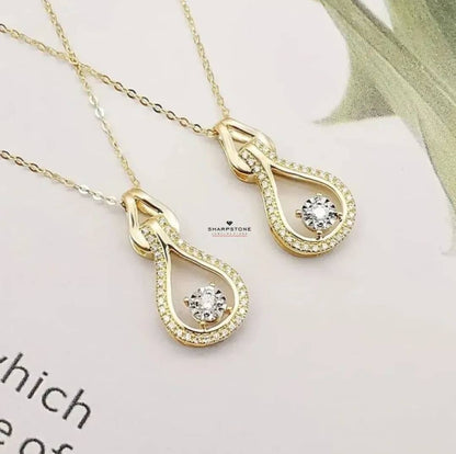 0.098ct Waterdrop Diamond Necklace in 18 Karat Solid Gold