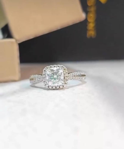 Janice Moissanite Engagement Ring