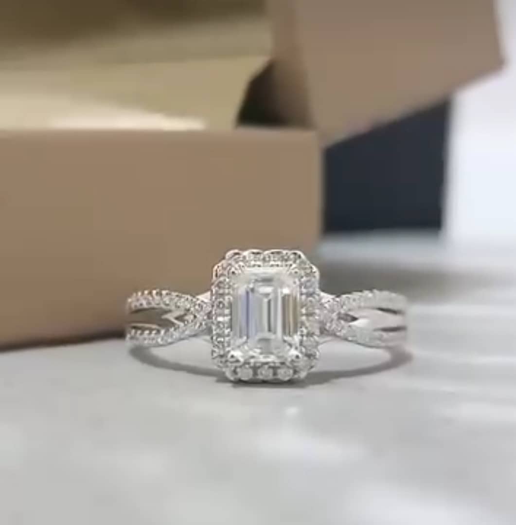 Harvey Moissanite Engagement Ring