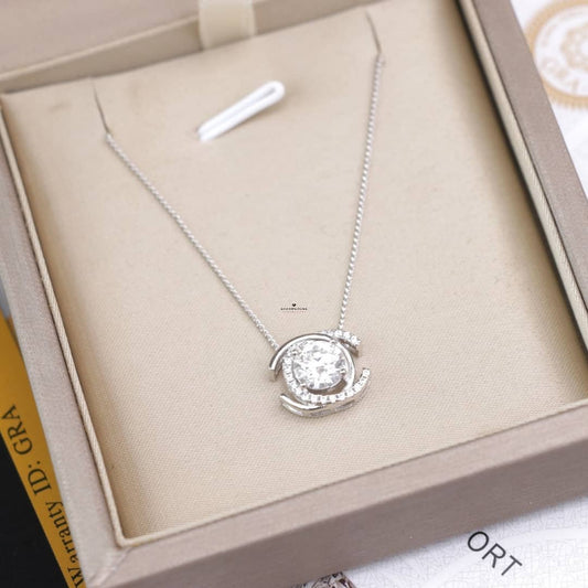 1.0ct Venus Moissanite Necklace in 925 Sterling Silver