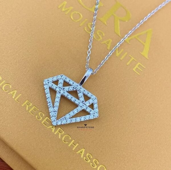 0.08ct Aviva Moissanite Necklace in 925 Sterling Silver - Image 2