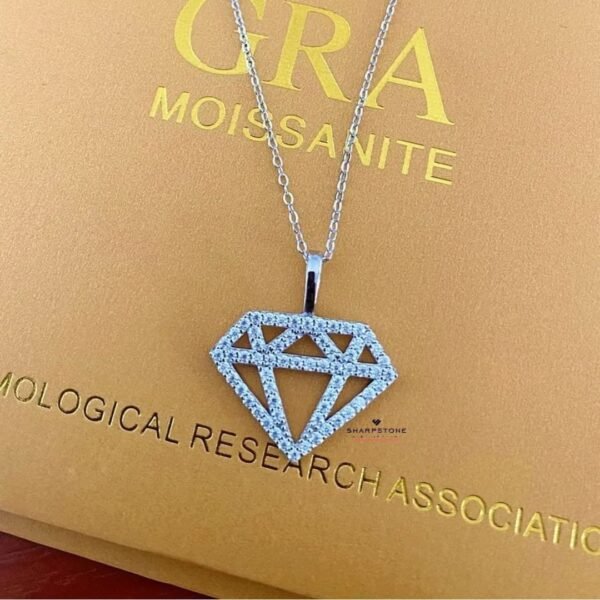0.08ct Aviva Moissanite Necklace in 925 Sterling Silver
