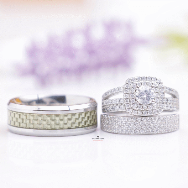 Velma- Blossom Sterling Silver with Alfred White Titanium Complete Set