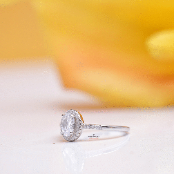 Luna Sterling Silver Engagement Rings with Cubic Zirconia Stones - Image 2