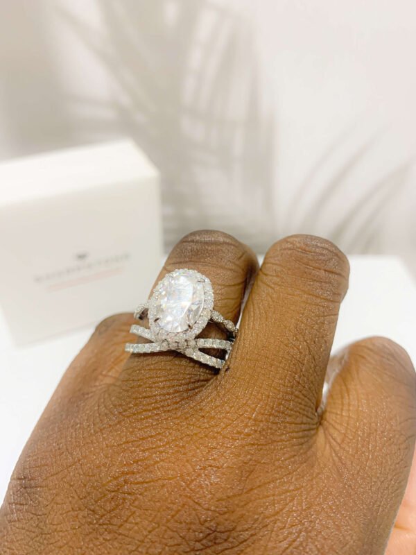 Gwen - Gemma Moissanite Bridal Set in 925 Sterling Silver - Image 3