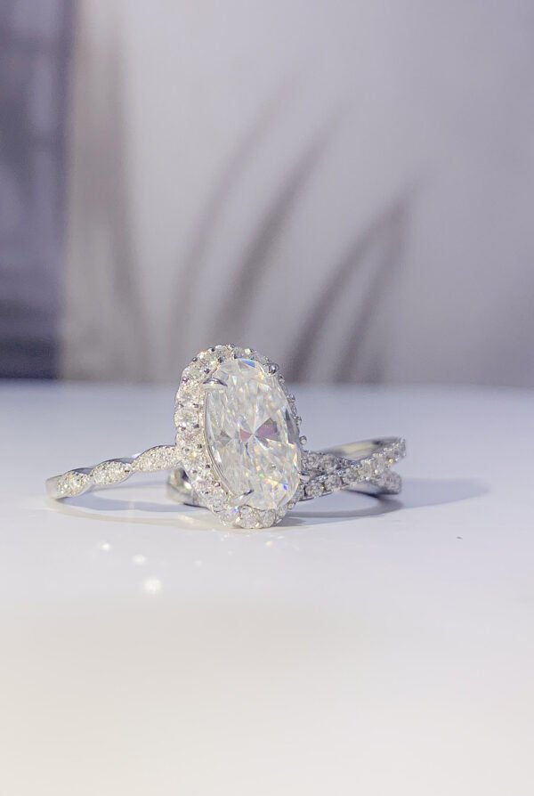 Gwen - Gemma Moissanite Bridal Set in 925 Sterling Silver - Image 2