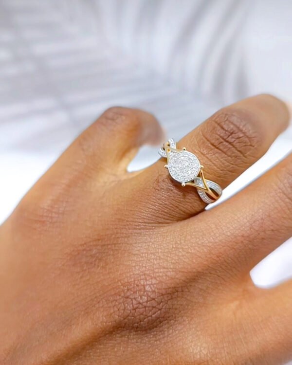 Ivy Diamond Engagement Ring in 18 Karat Solid Gold - Image 3