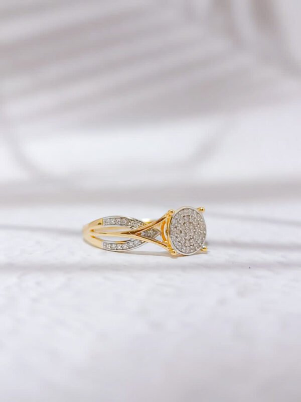 Ivy Diamond Engagement Ring in 18 Karat Solid Gold - Image 2