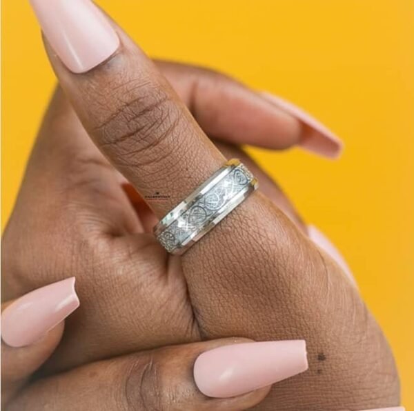 Maxim Silver Titanium Steel Wedding Band