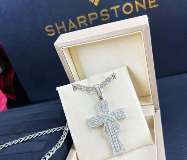 Aaric Cross Moisanite Necklace