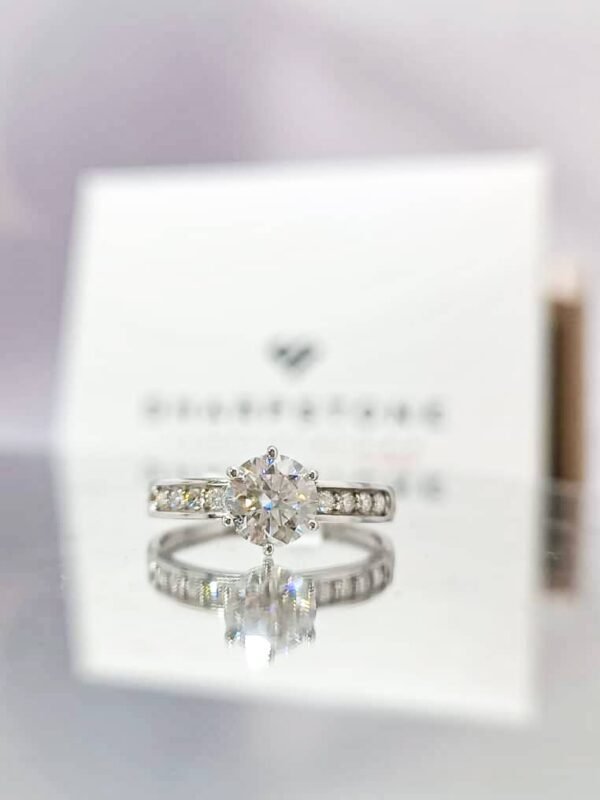 Nadia Moissanite Engagement Ring in 10 Karat Solid Gold - Image 2