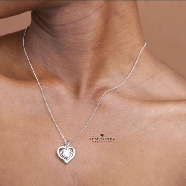 Adore - Sweetheart Moissanite Jewelry Set in 925 Sterling Silver - Image 6