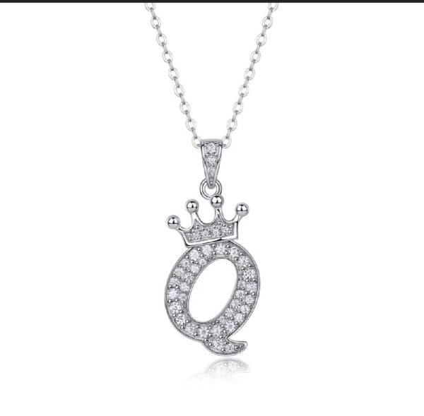 Alphabet Crown Moissanite Necklace in 925 Sterling Silver - Image 17