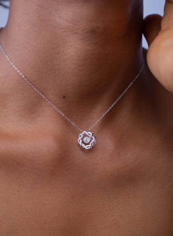 0.50ct Clover Duo Moissanite Necklace in 925 Sterling Silver - Image 3