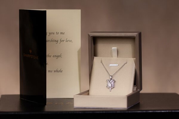 Big Rose Moissanite Necklace in 925 Sterling Silver - Image 2