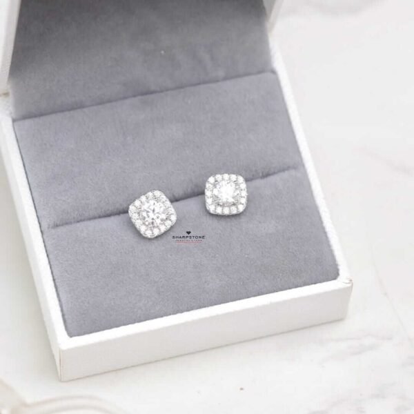 1.0ct Kyte Moissanite Earrings in 925 Sterling Silver - Image 2