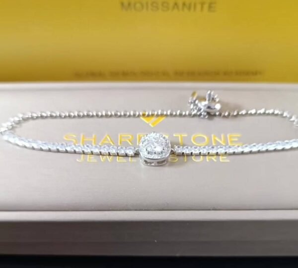 1.0ct Willow Moissanite Bracelet in 925 Sterling Silver - Image 2