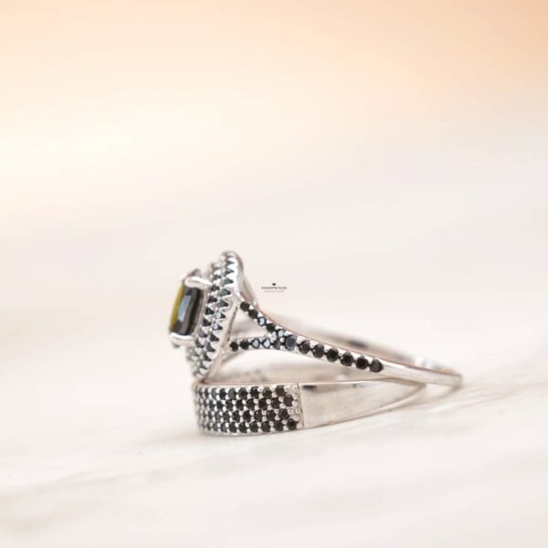Matilda Black- Blossom Black Sterling Silver Bridal Set - Image 2