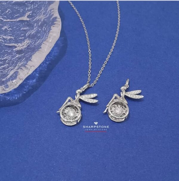 0.11ct Fairy Diamond Necklace in 18 Karat Solid Gold - Image 2