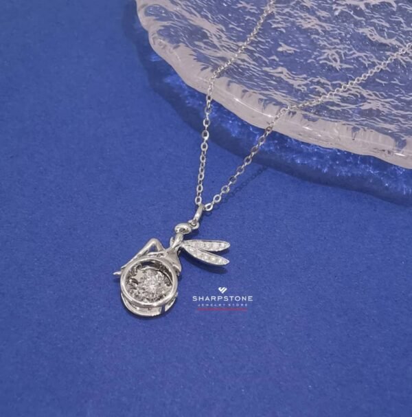 0.11ct Fairy Diamond Necklace in 18 Karat Solid Gold - Image 3