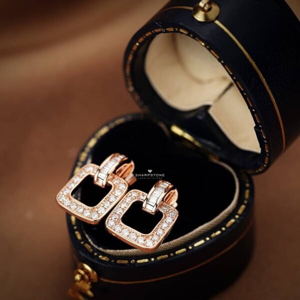 Kyla Diamond Earrings in 18 Karat Solid Gold - Image 2