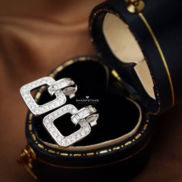 Kyla Diamond Earrings in 18 Karat Solid Gold - Image 3