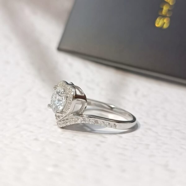 1.0ct Autumn Moissanite Engagement Ring in 925 Sterling - Image 2