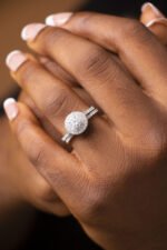 Cameron Sterling silver Bridal set with Moissanite stones model