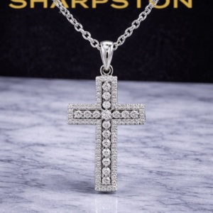 Chester Sterling Silver Necklace with Moissanite Stone