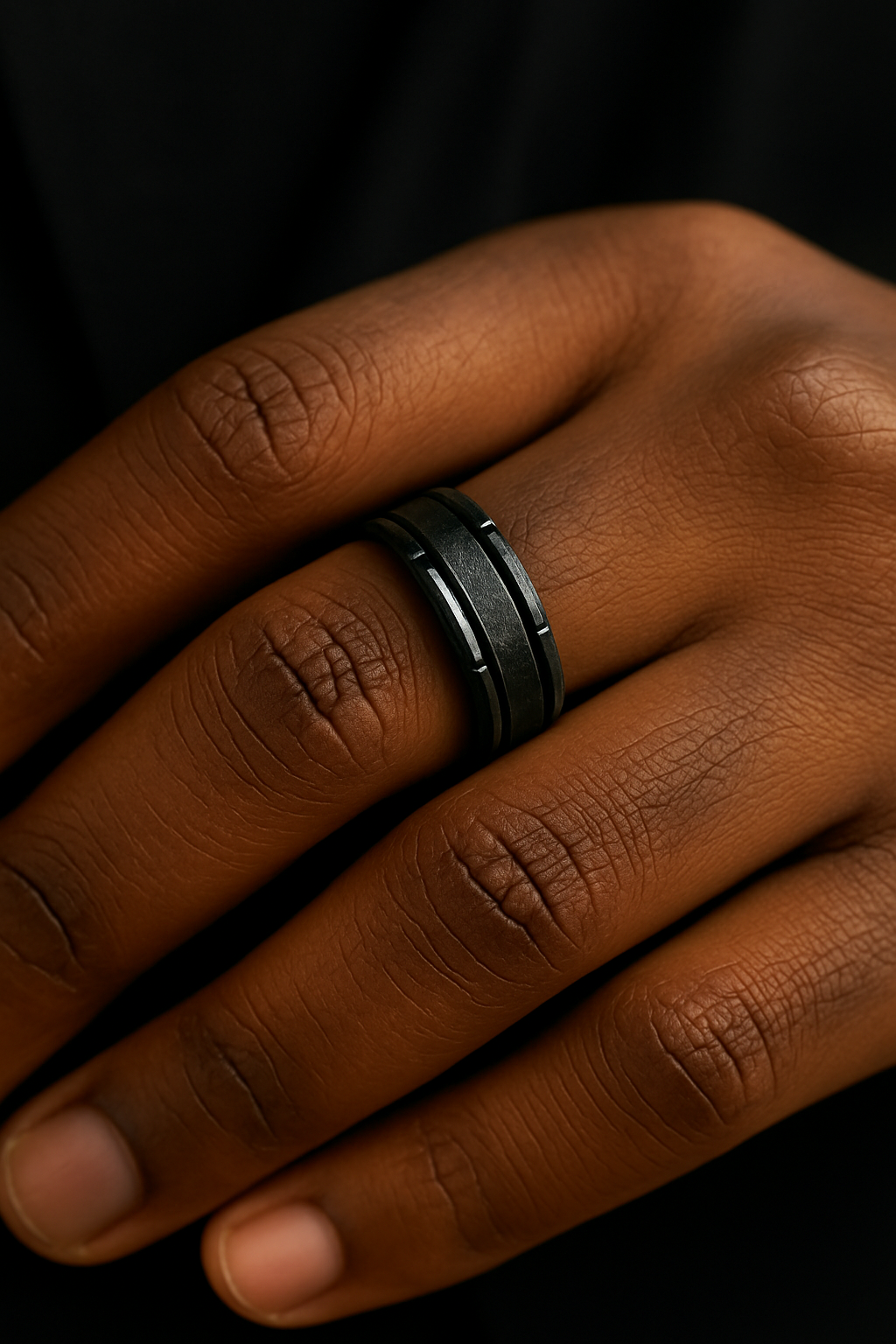 Claude Black Titanium Steel Male Band Model