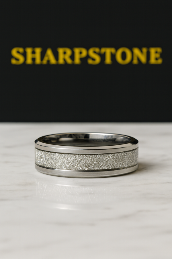 Crisp Titanium Steel Male Band Front