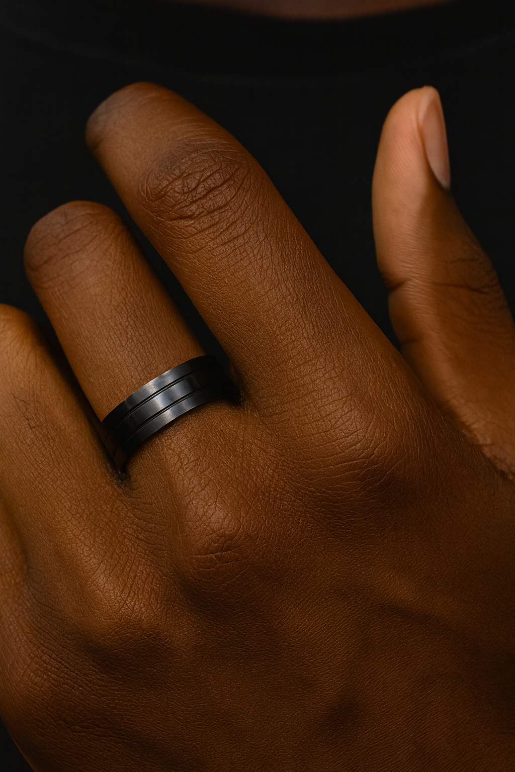 Magnus Black Titanium Steel Male Band Model