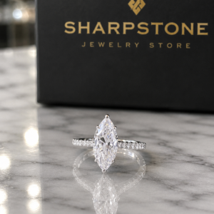 Alia Cathedral Sterling Silver Engagement Ring with Cubic Zirconia Stone