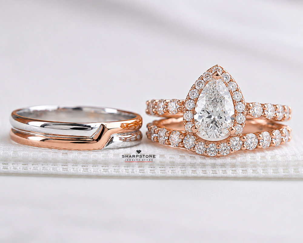Elan Gold Trio Set Ring