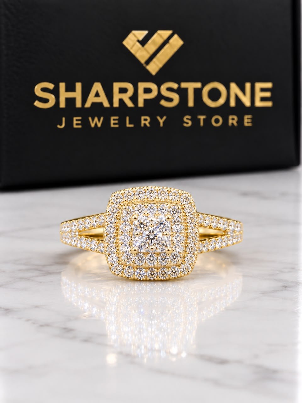 Avril Solid Gold Engagement Ring